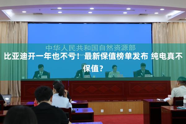 比亚迪开一年也不亏！最新保值榜单发布 纯电真不保值？