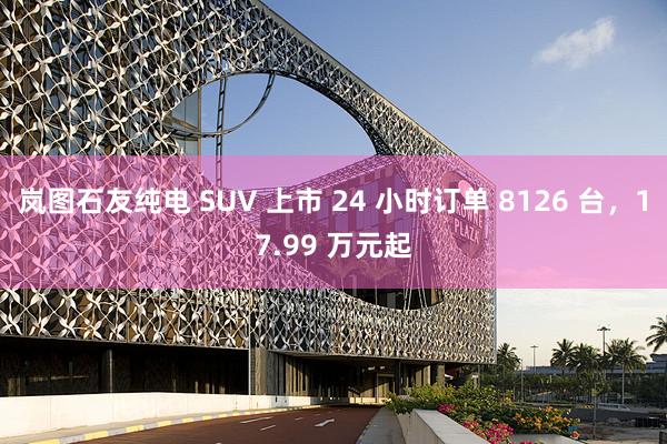 岚图石友纯电 SUV 上市 24 小时订单 8126 台，17.99 万元起