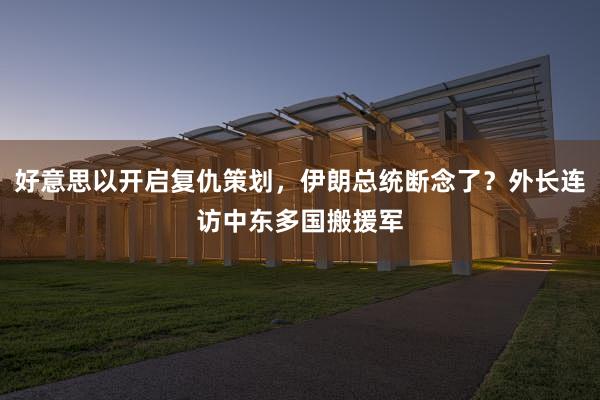 好意思以开启复仇策划，伊朗总统断念了？外长连访中东多国搬援军