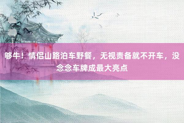 够牛！情侣山路泊车野餐，无视责备就不开车，没念念车牌成最大亮点